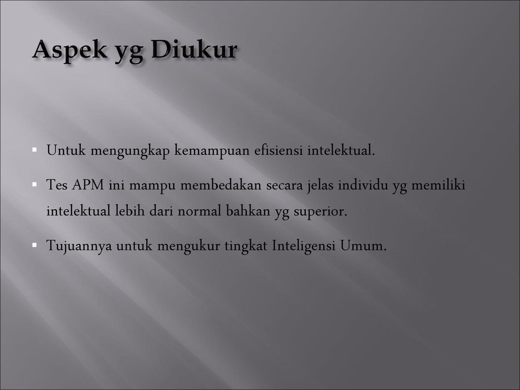 Tes Inteligensi Kelompok ppt download